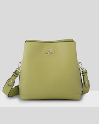 Joanie Bucket Bag + Monogram Strap PISTACHIO GREEN