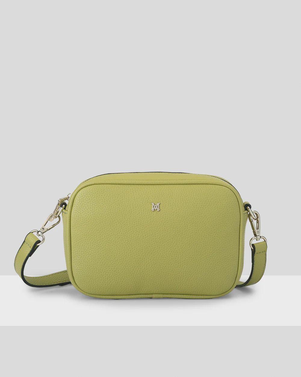 Monica Camera Crossbody + Monogram Strap PISTACHIO GREEN