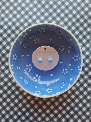 Handmade Round Resin Earrings – Baby Blue