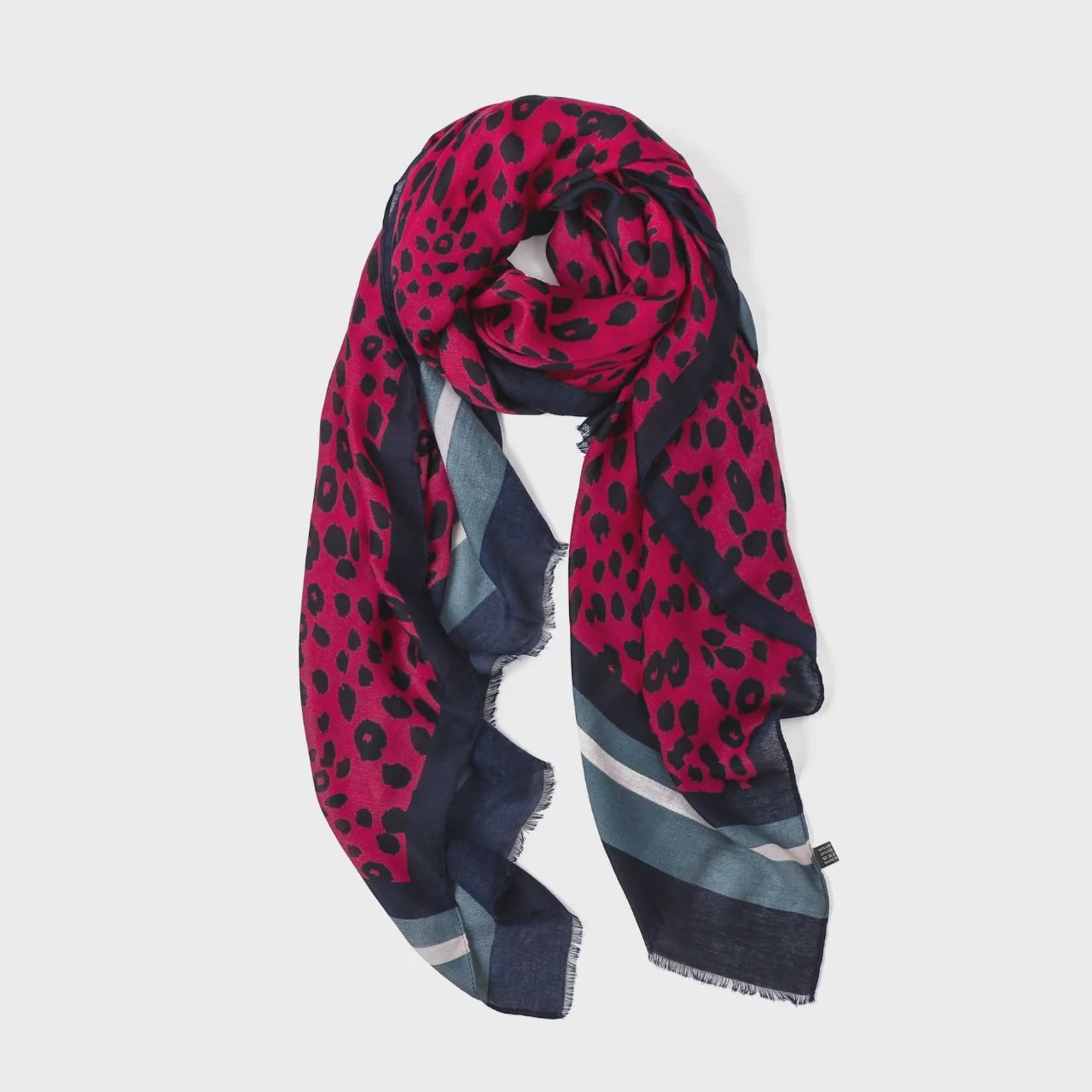 Estelle Leopard Scarf – Pink