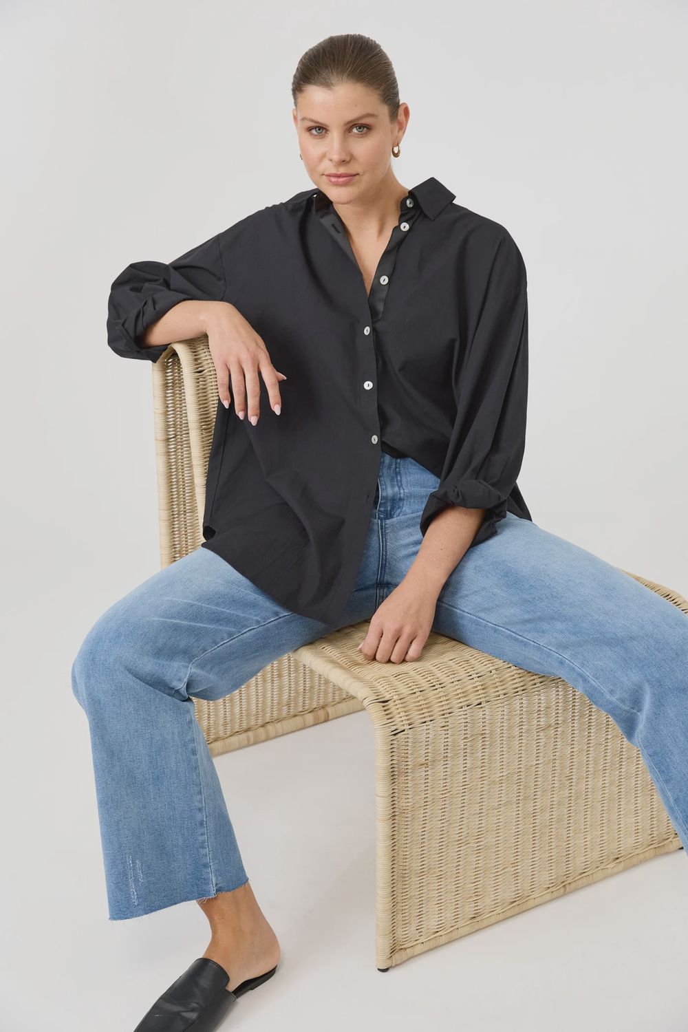 Studio Oversize Shirt EBONY, size: XS