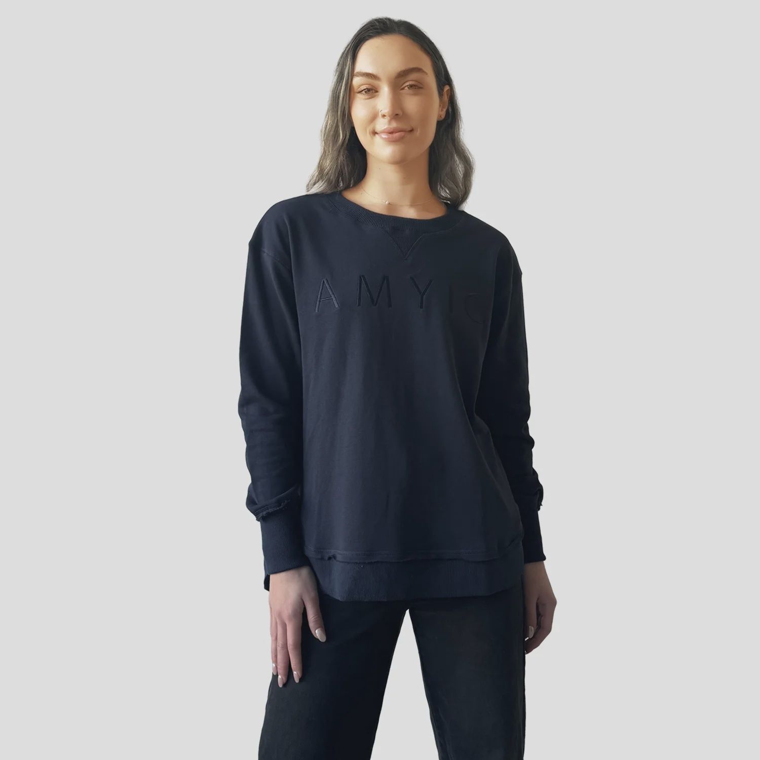 AMYIC Sweatshirt NAVY, size: 8