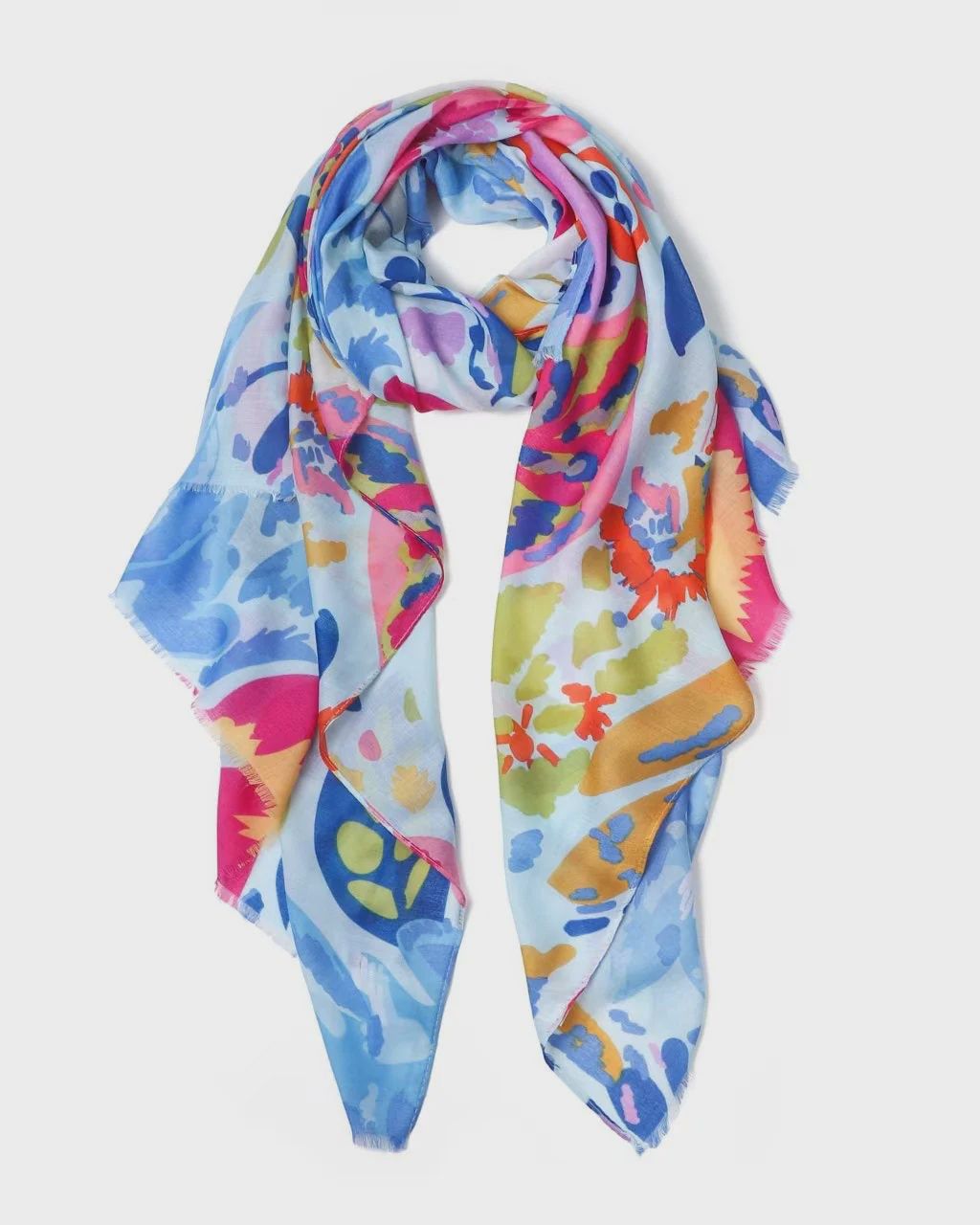 Ruby Lightweight Scarf – Multi Blues