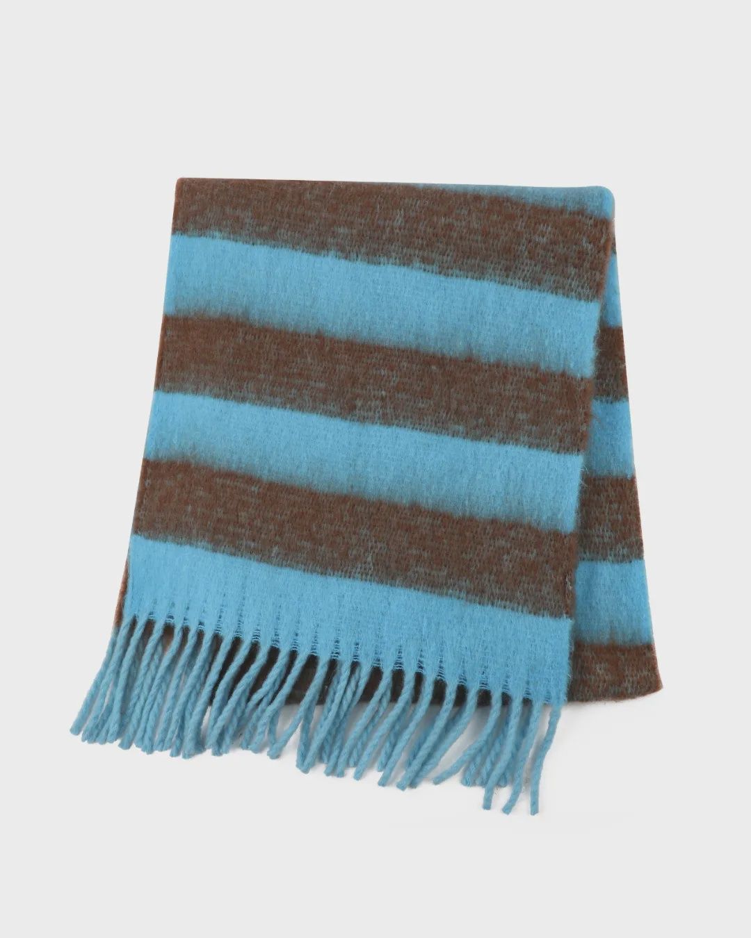 Stripe Winter Scarf BROWN BLUE