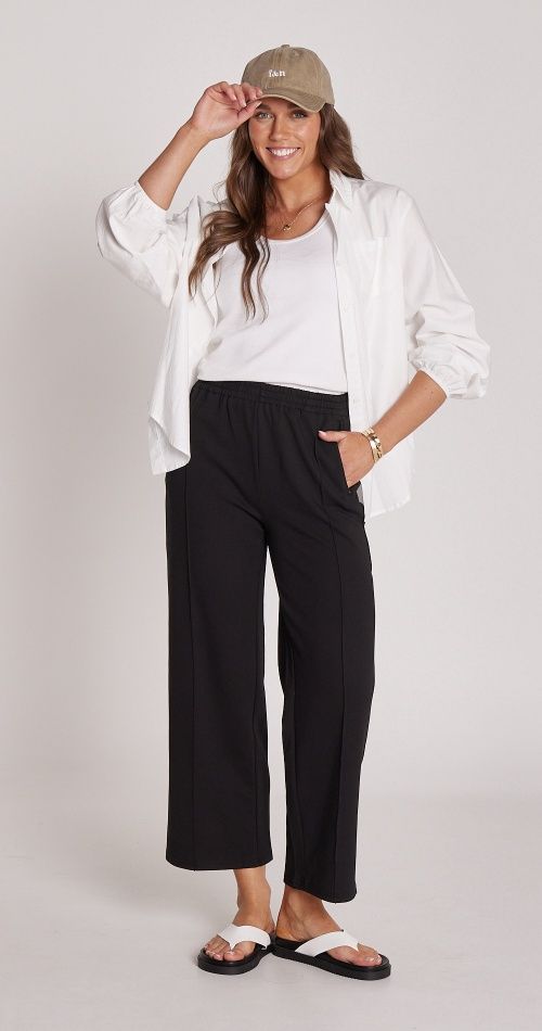 Noah Cropped Pant BLACK, size: 8