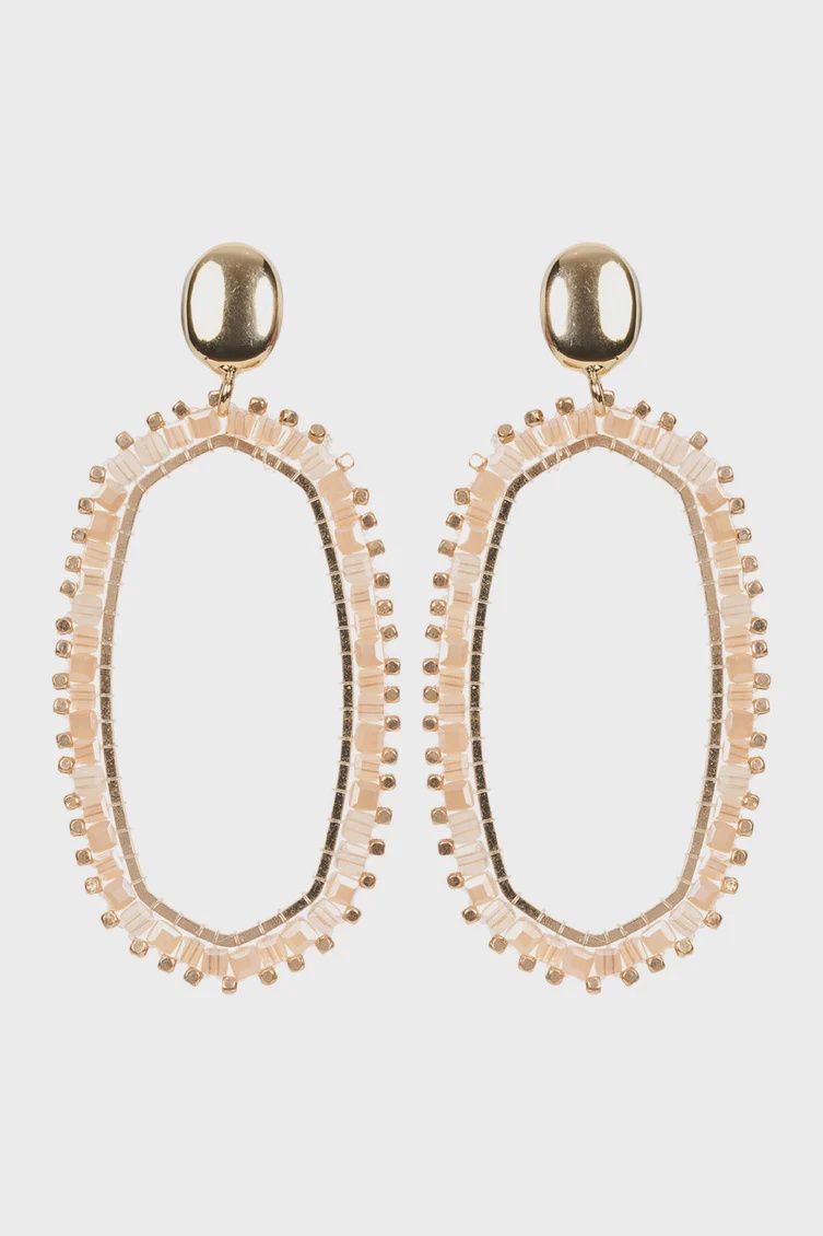Baja Oval Earrings Bisque