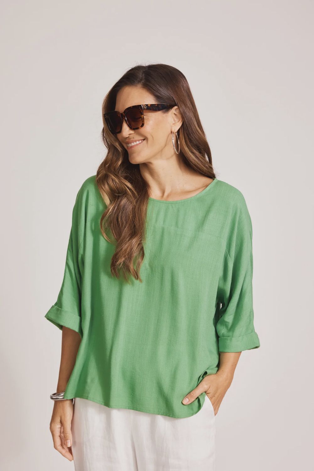 Alesia Relaxed Top JADE