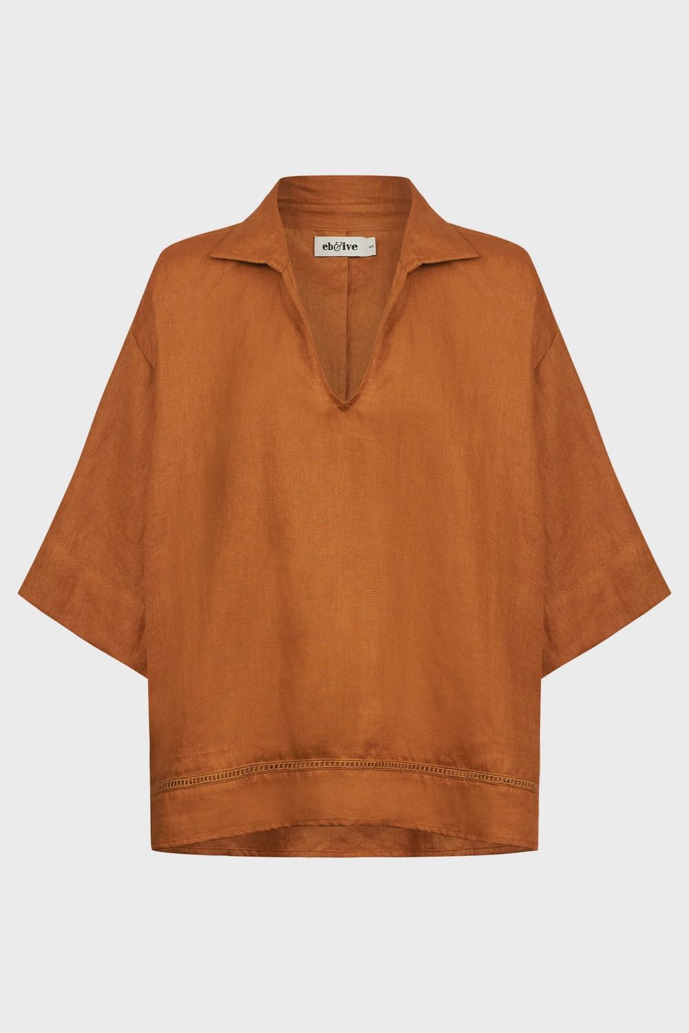 Miramar Collared Top CARAMEL, size: S
