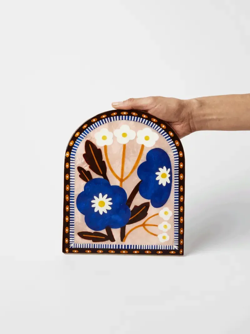 Bloom Nouveau Pink Arch Wall Tile