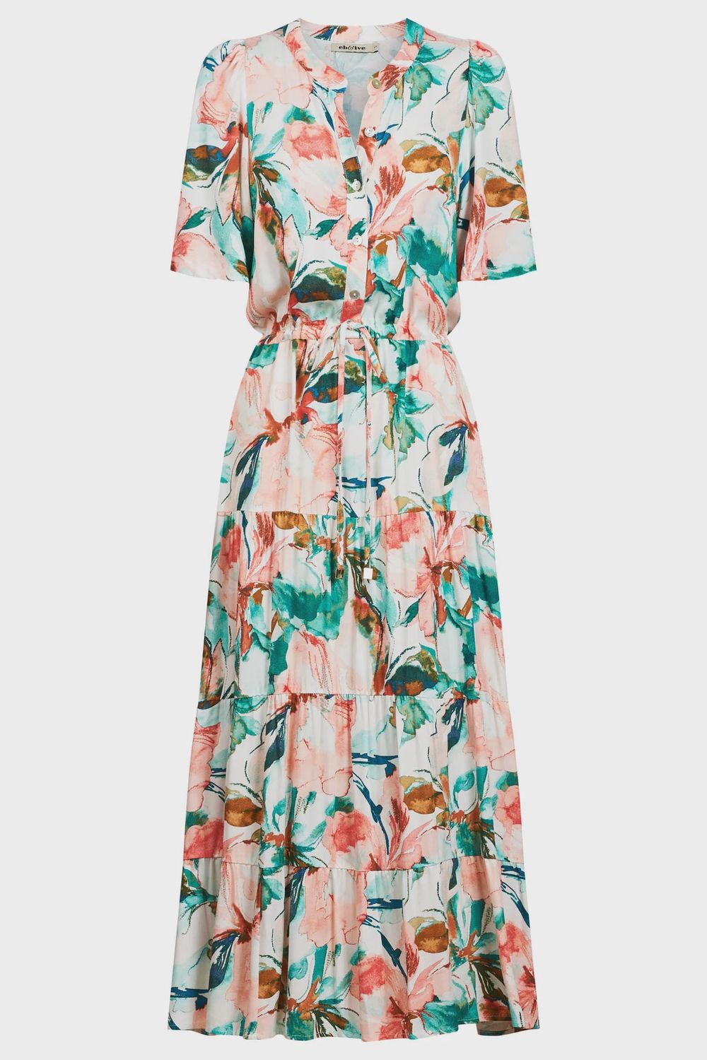 Alegria Tiered Maxi Dress ESTATE, size: XS