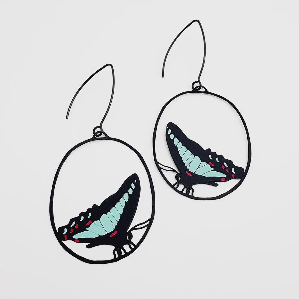 Midi Butterfly Earrings BLUE