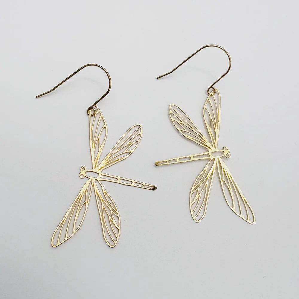 Dragonfly Earrings GOLD