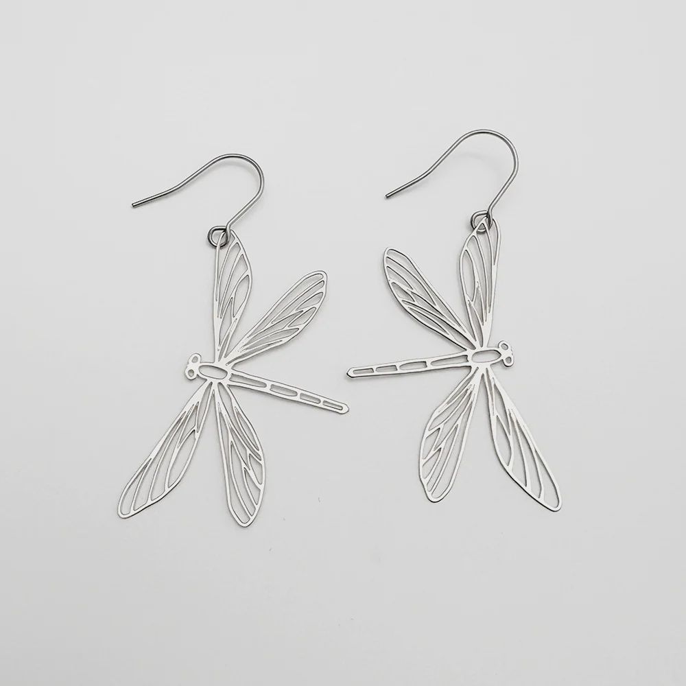 Dragonfly earrings SILVER