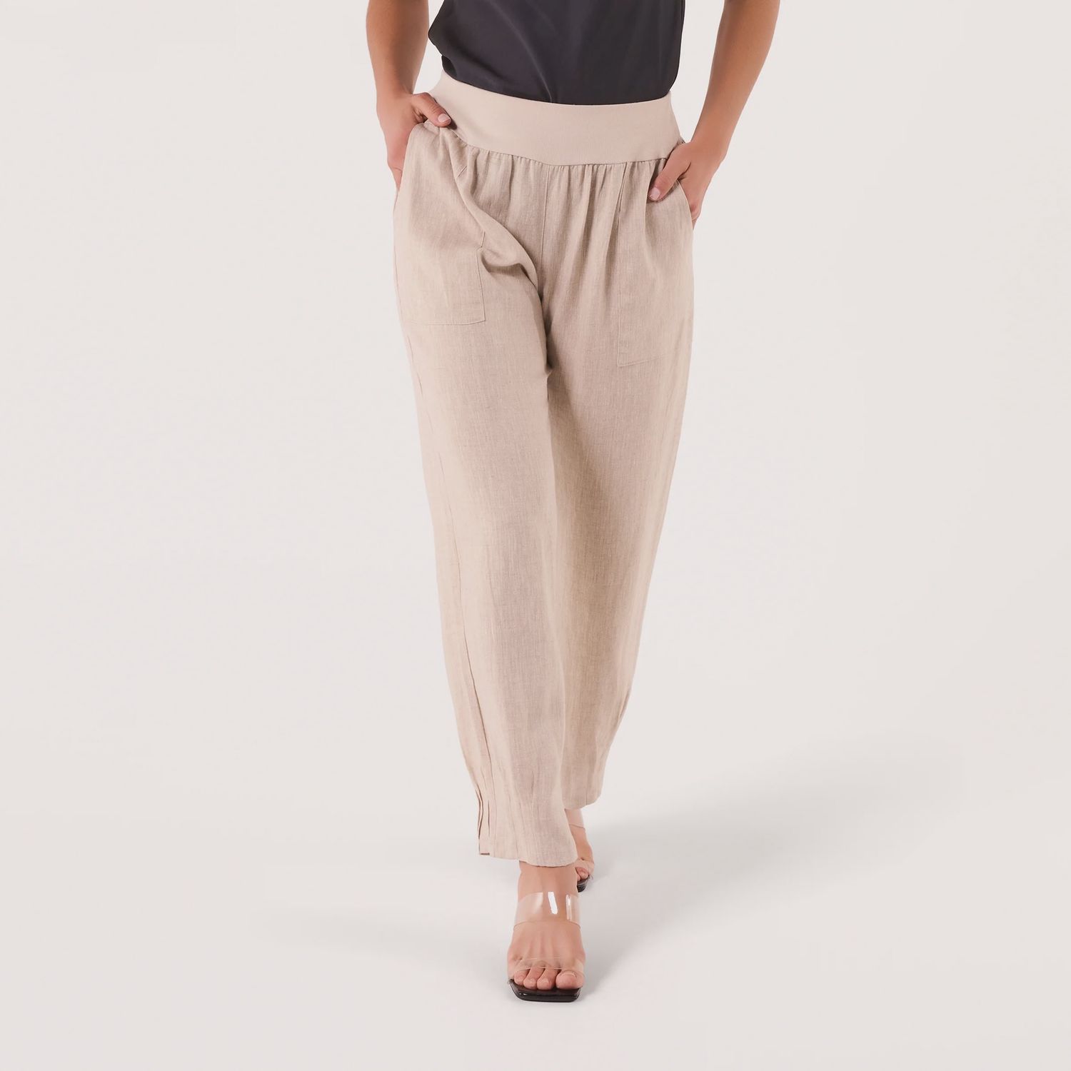 AMYIC Linen Pant BEIGE, size: 10