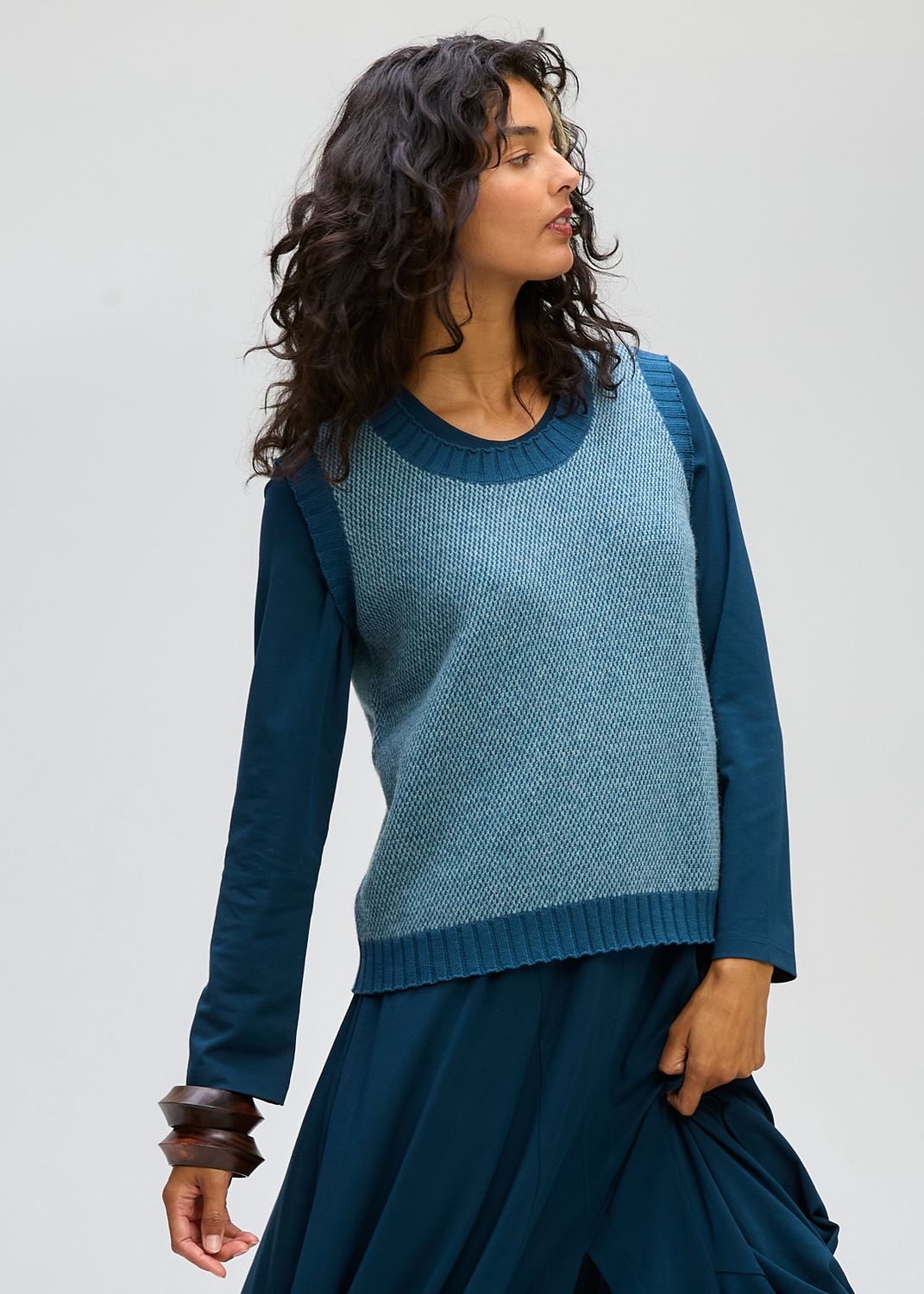 Pattern Vest SEAFOAM, size: S