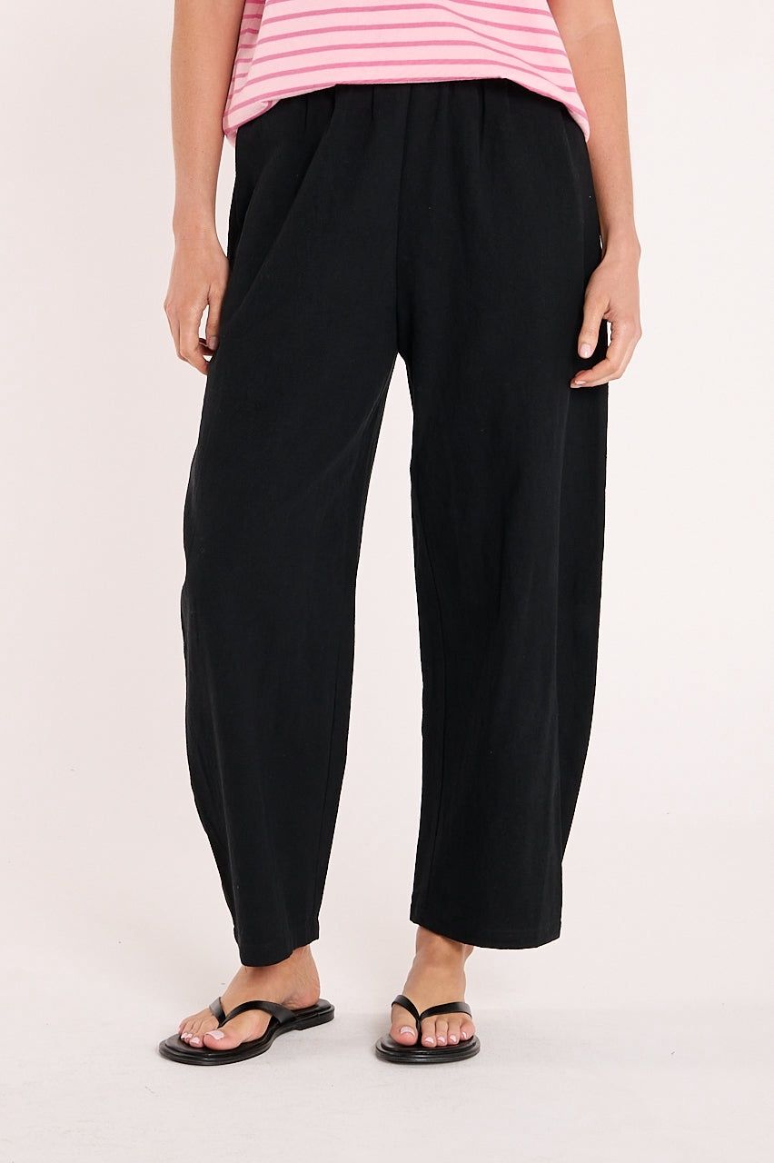Eleanor Barrel Pant BLACK, size: 6