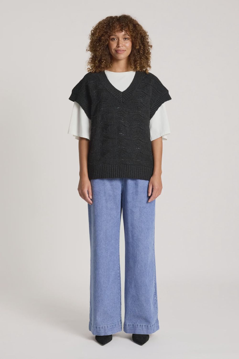 Orin Knit Vest BLACK, size: XS