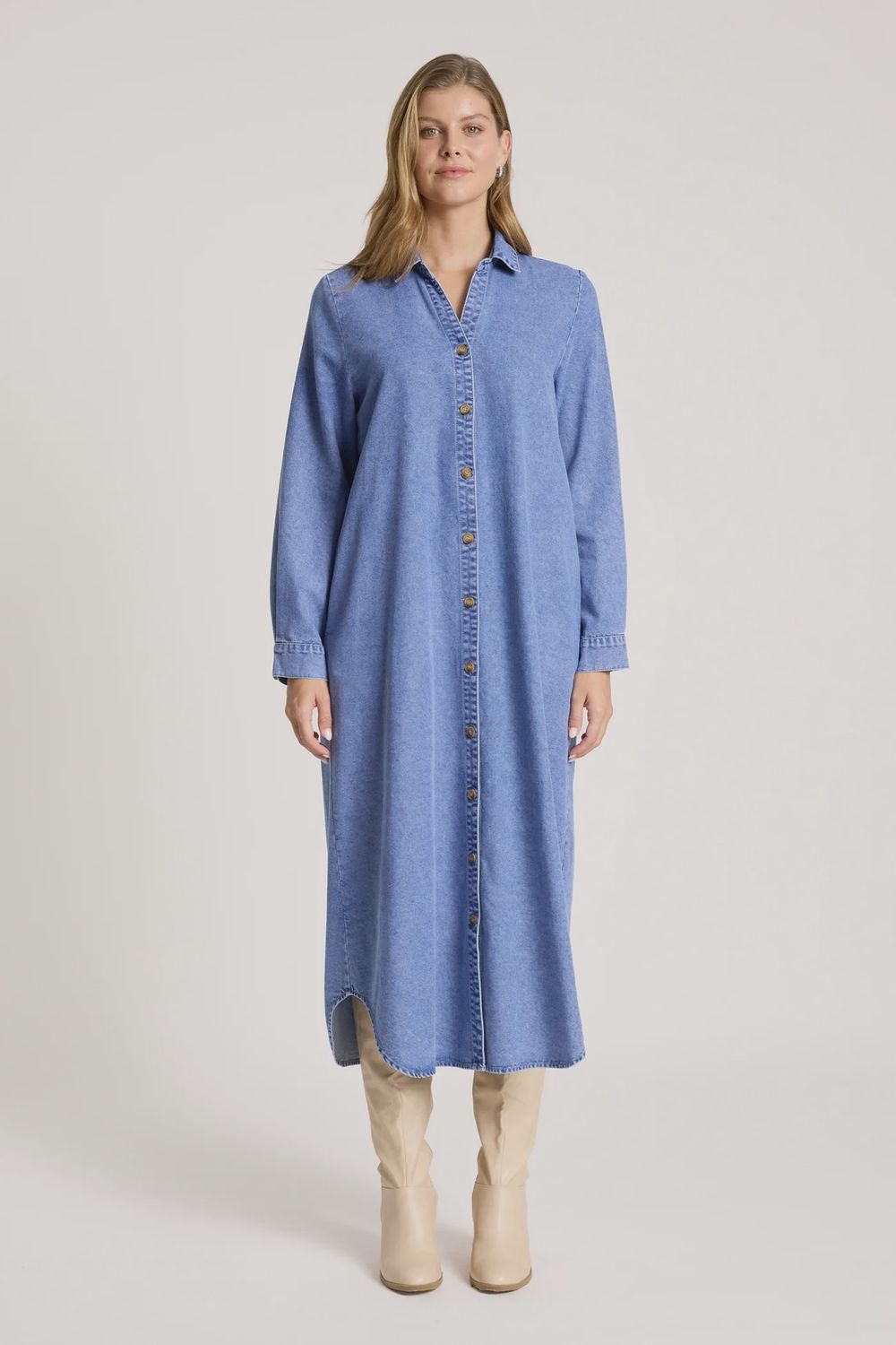 Bodhi Shirt Dress BLUE, size: XS