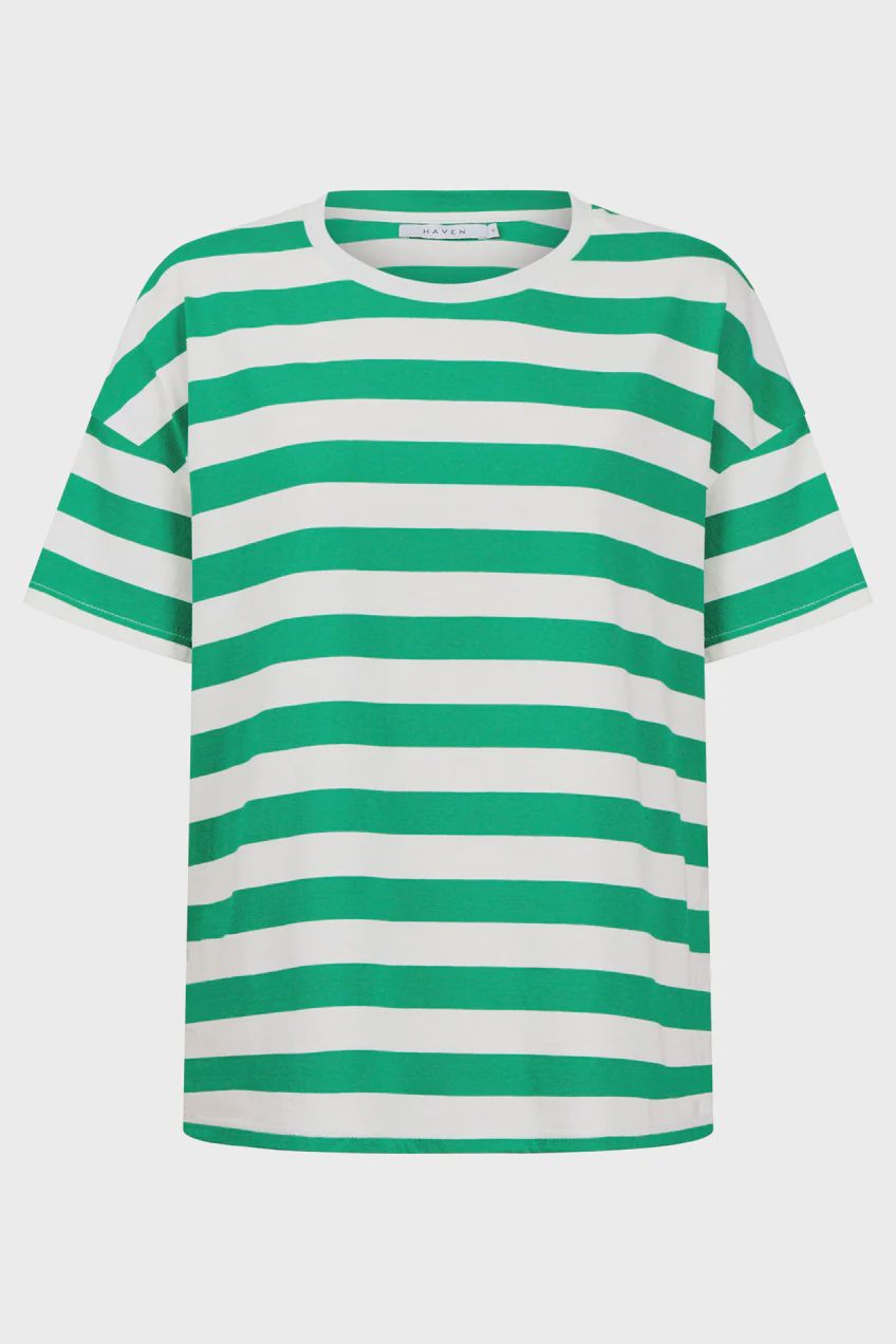 Columbus Stripe Tshirt GREEN, size: XS