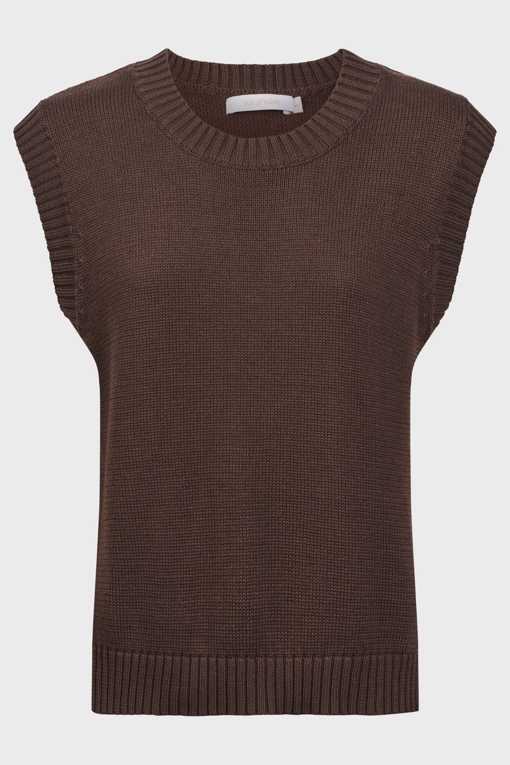 Darby Knit Vest CHOCOLATE, size: XS