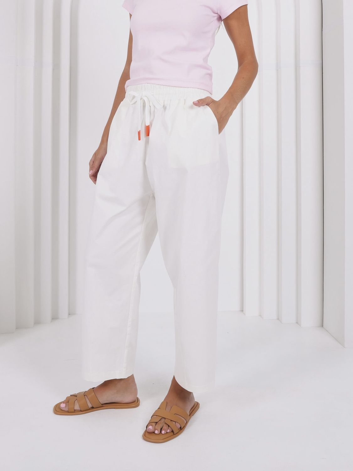 Charlie barrel pant OFF WHITE, size: 8