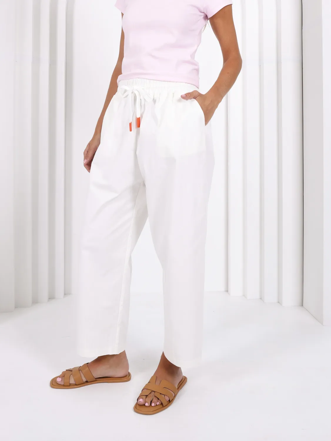 Charlie barrel pant OFF WHITE, size: 8