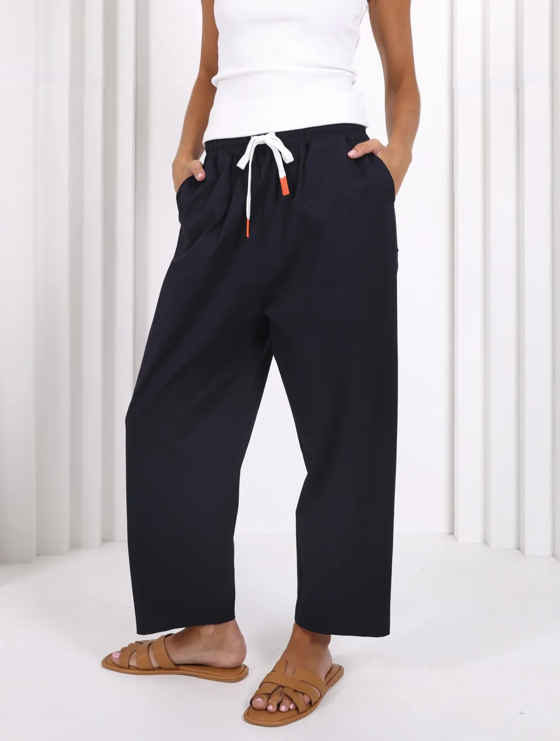 Charlie barrel pant NAVY, size: 8