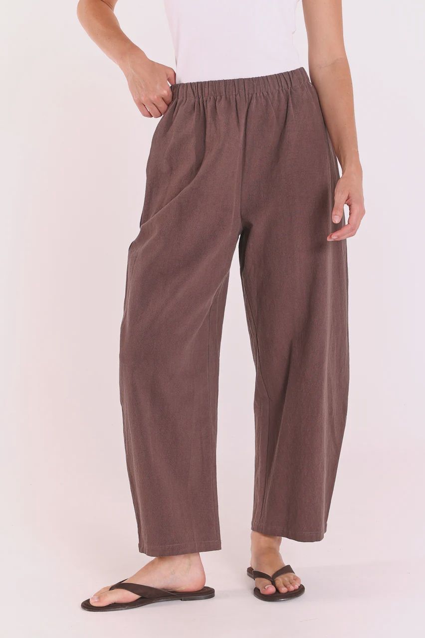 Eleanor Barrel Pant CHOCOLATE, size: 6
