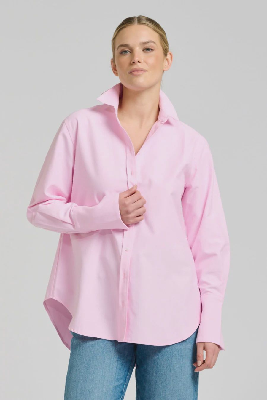 Elodie Oxford Shirt PINK, size: XS