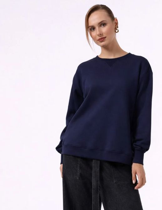 Cotton Sweatshirt NAVY