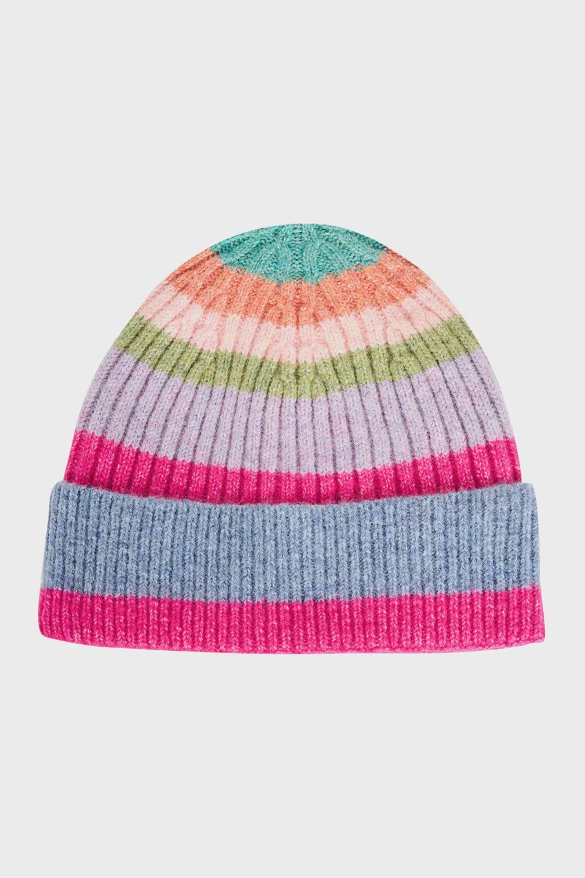 Alaska Stripe Beanie PINK