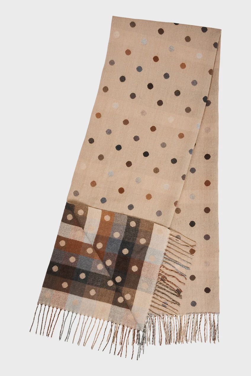 Columbus Spot Scarf LATTE