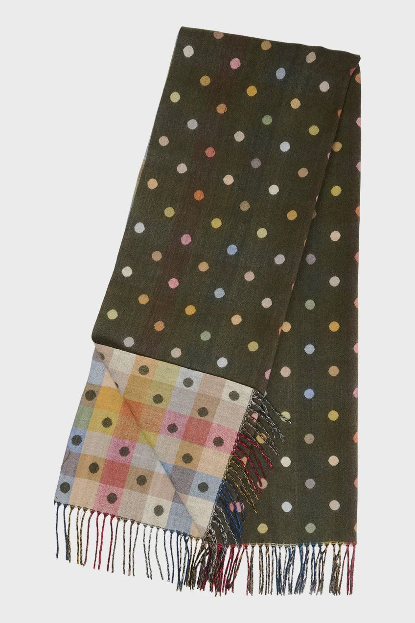 Columbus Spot Scarf OLIVE