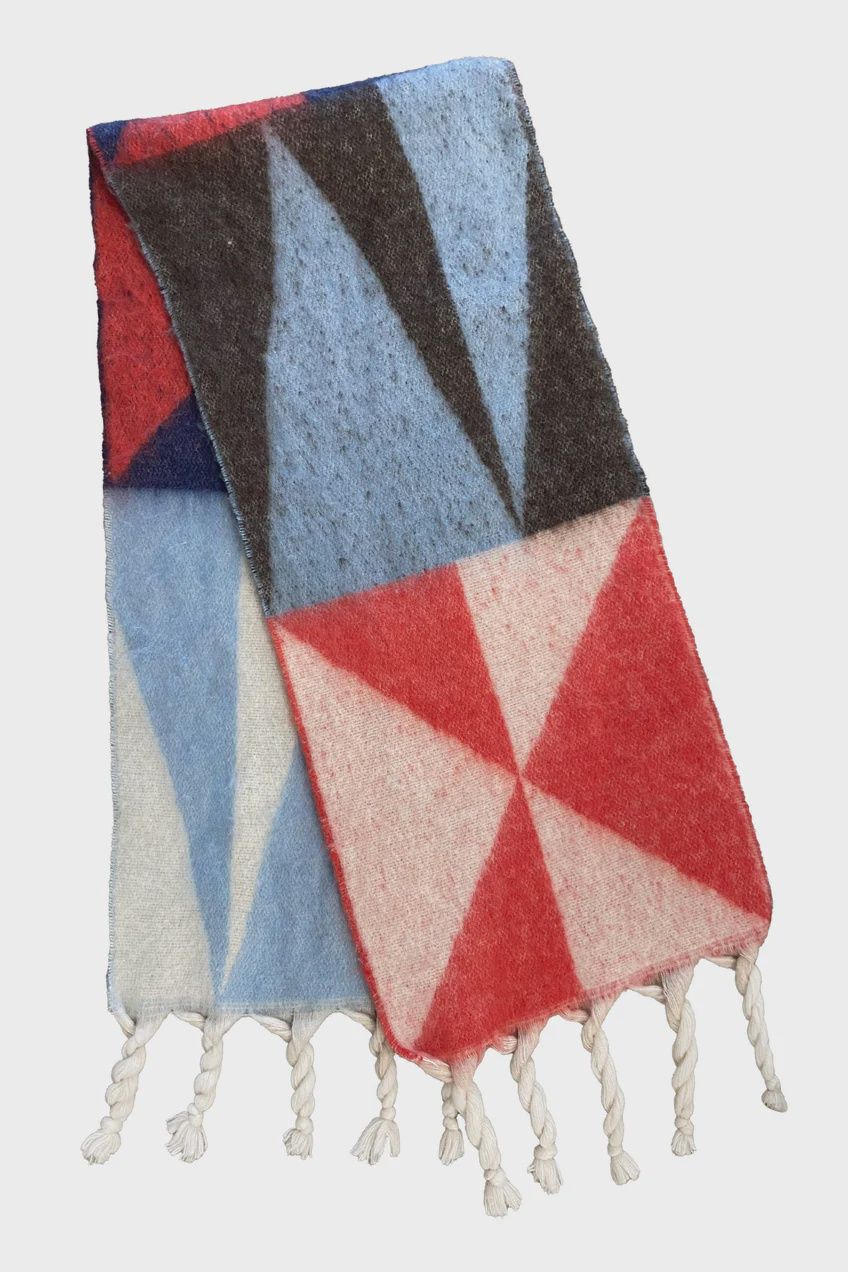 valenza triangle scarf RED