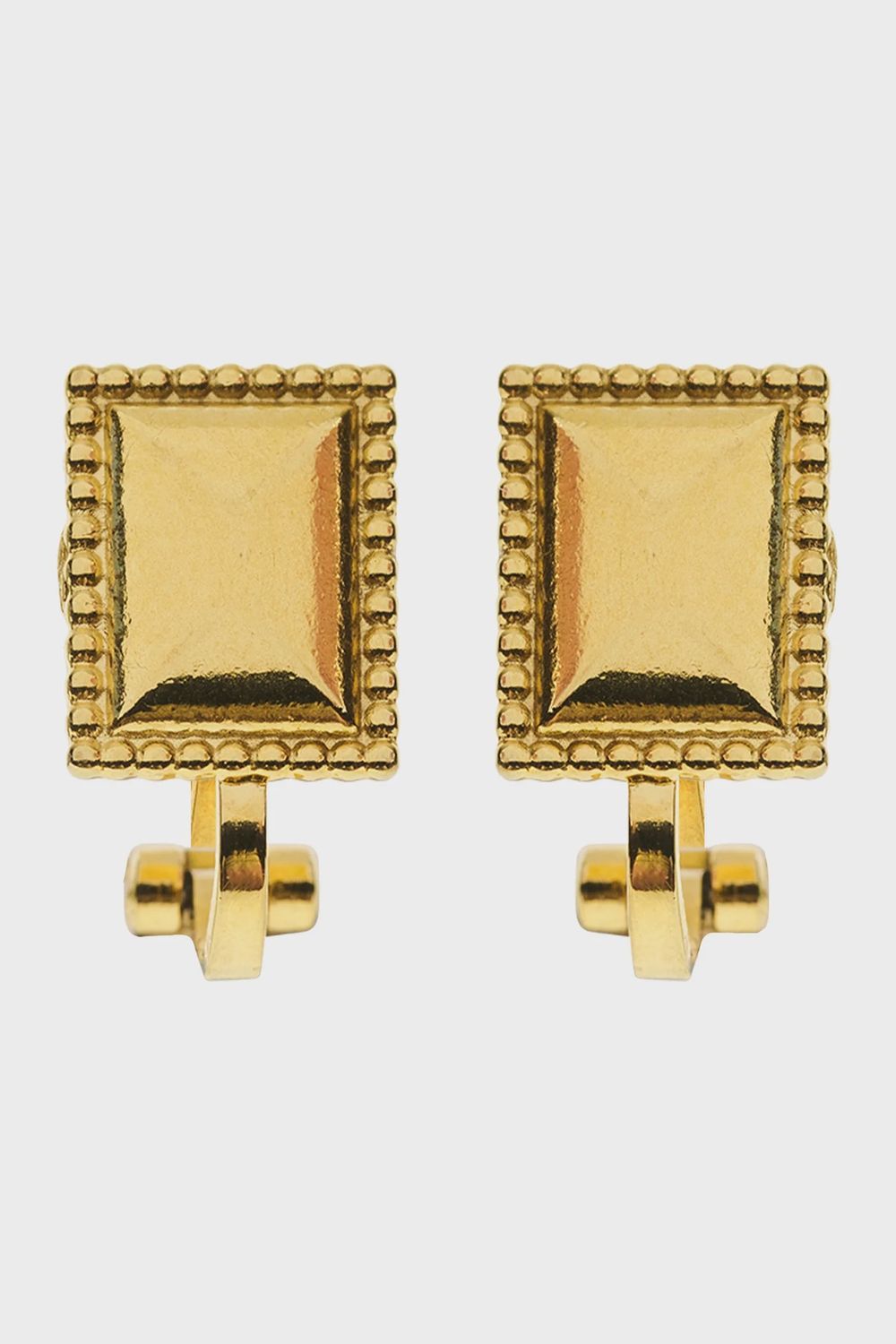 Heritage Clip On Earring  GOLD SQUARE