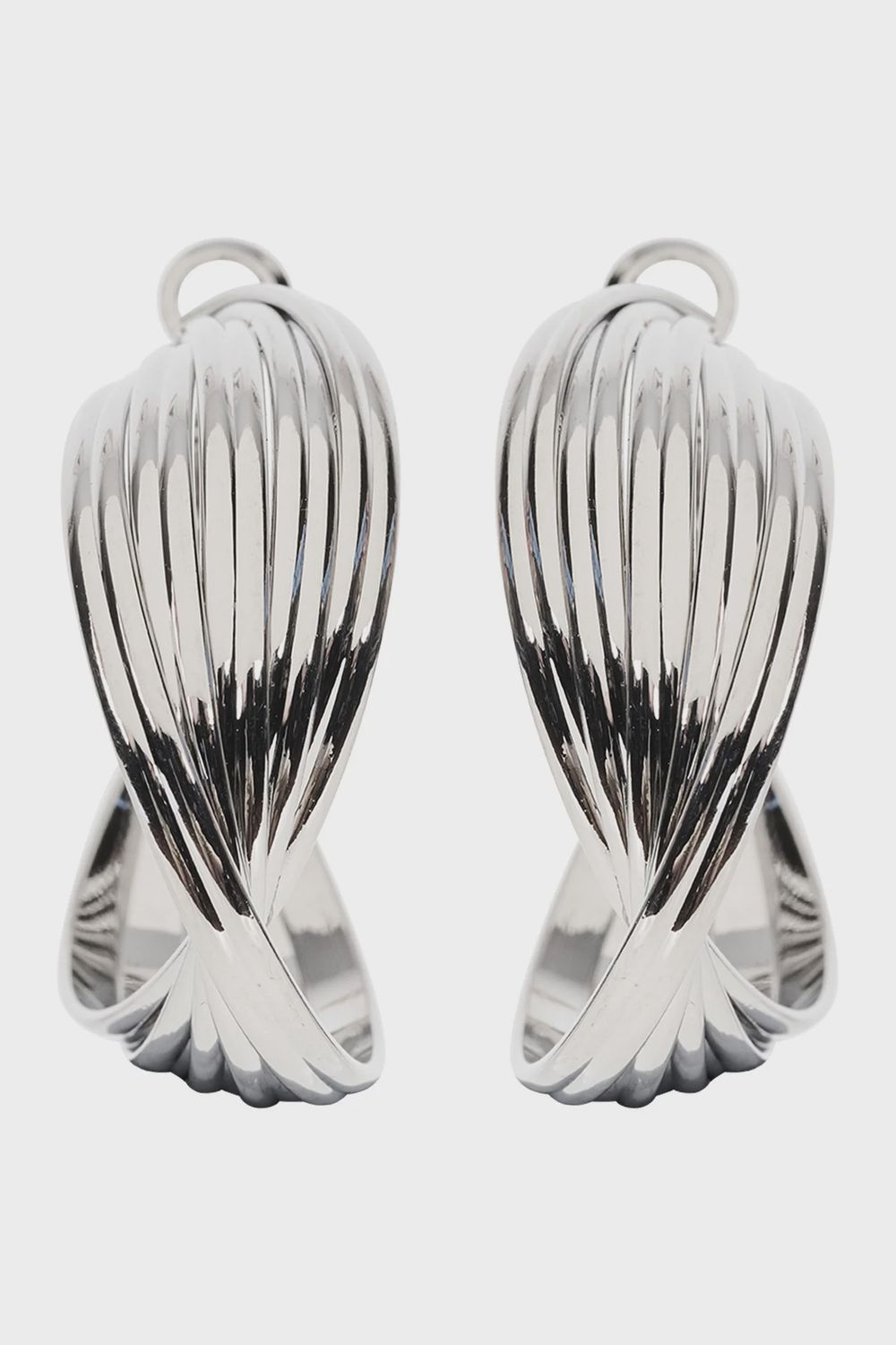 Himba Twist Hoop - Silver