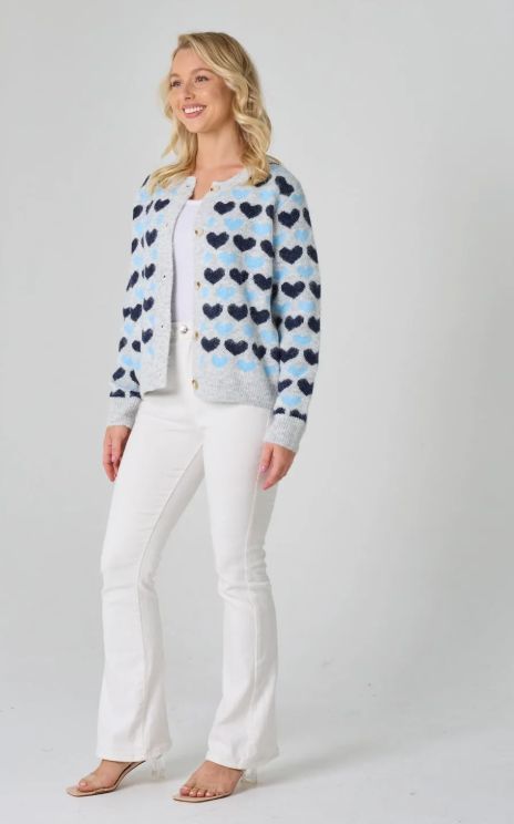 Jagger Cardi GREY BLUE NAVY, size: S/M