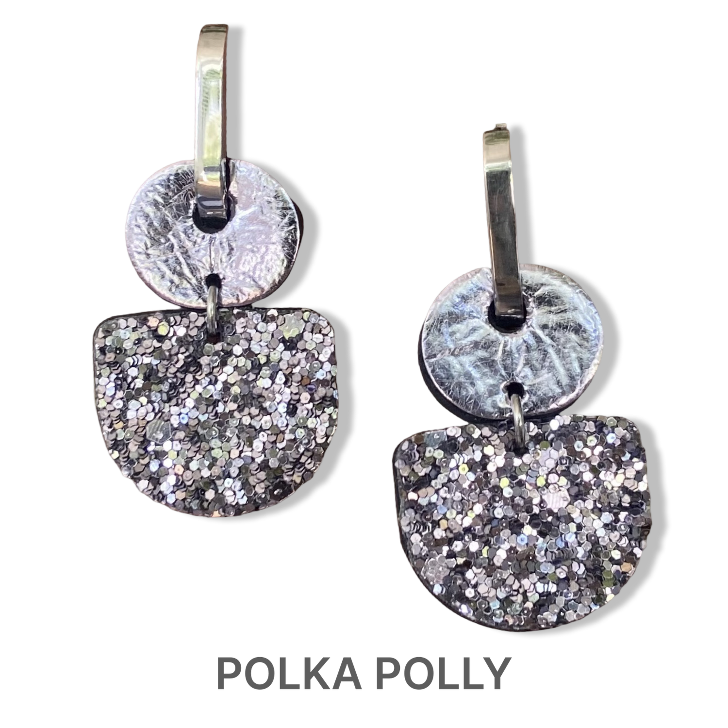 Gunmetal Grey Dainty Hoops
