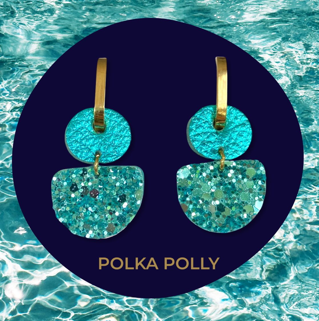 Aqua Blue Dainty Hoops