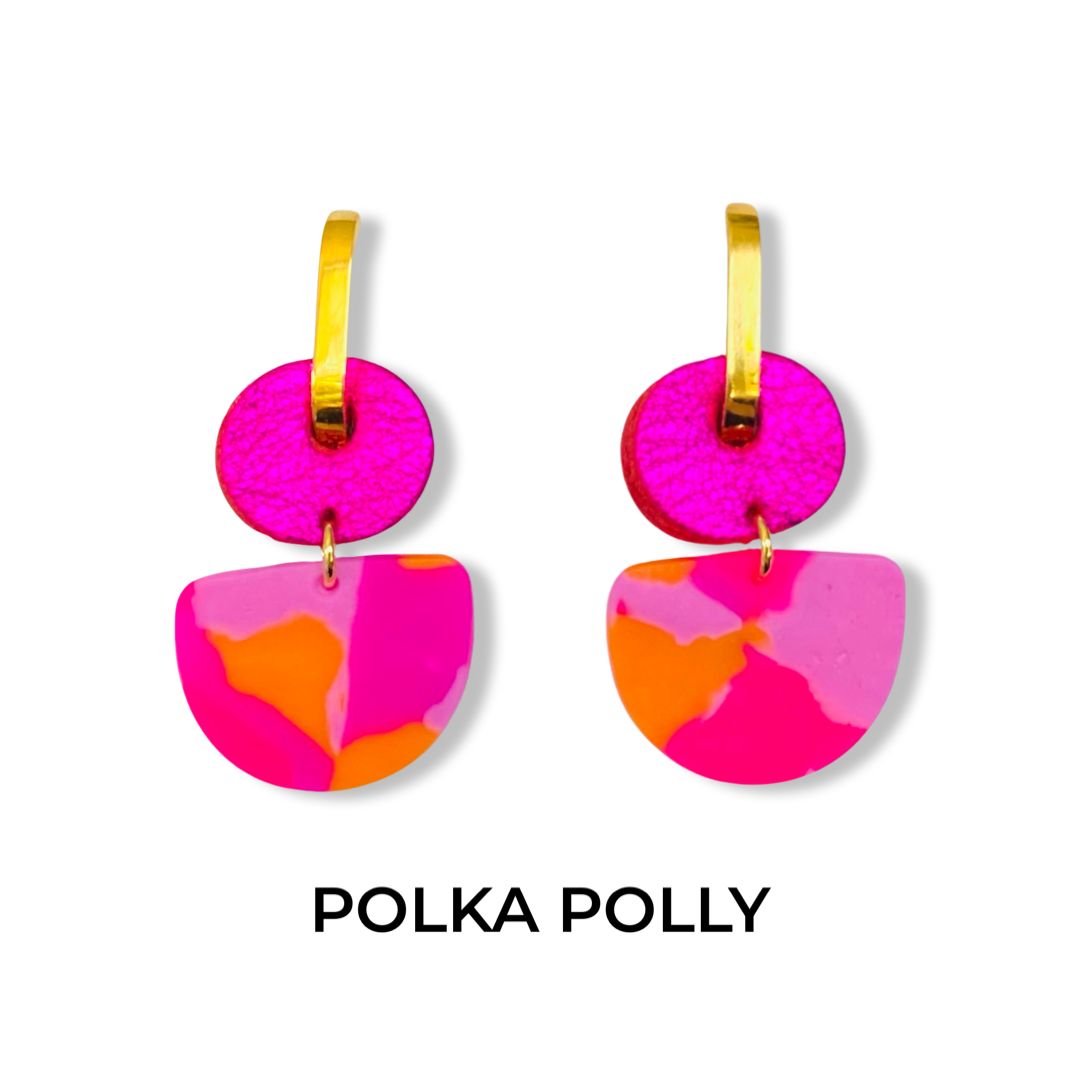Dainty Hoops | Pink Orange Patch