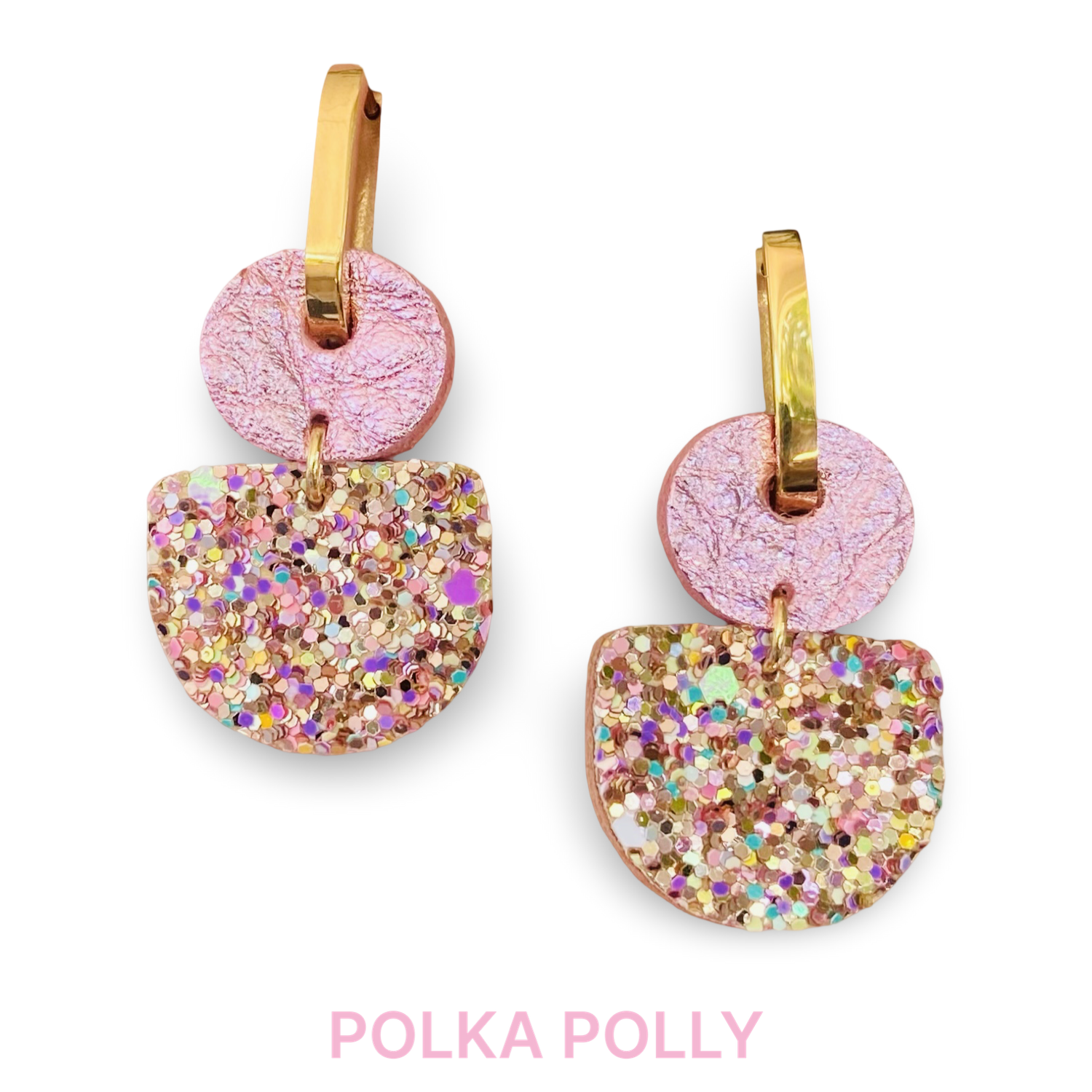 Dainty Hoops PASTEL PINK CONFETTI