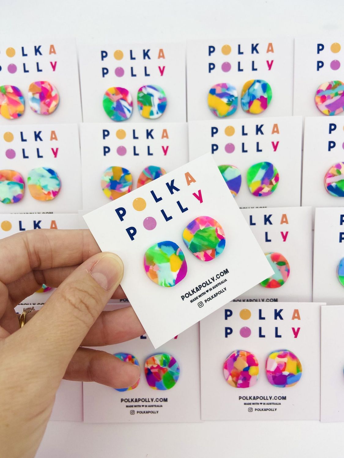 Rainbow Stone Studs