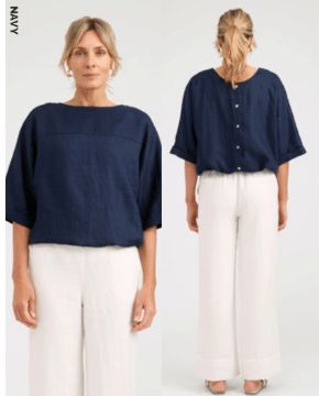 Studio Button Top/Jacket NAVY, size: XS