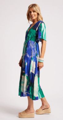 Palmera Tie Maxi Dress SEAFOAM