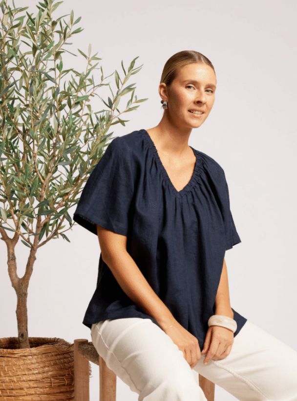 Cove Relaxed Top INDIGO