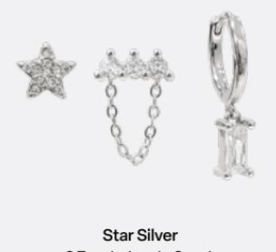 Heritage Trio Earring STAR SILVER