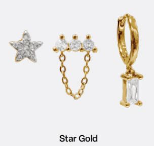 Heritage Trio Earring STAR GOLD