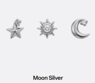 Heritage Trio Earring MOON SILVER