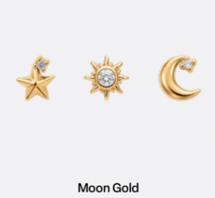 Heritage Trio Earring MOON GOLD