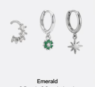 Heritage Trio Earring EMERALD